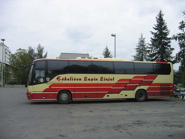 Eskelisen Lapin Linjat bus in Oulu, Finland