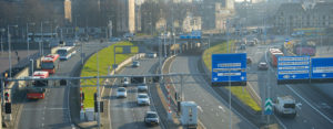 Highway in Amsterdam, Netherlands